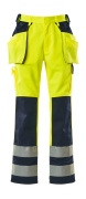 09131-470-171 Bukser med hengelommer - hi-vis gul/marine