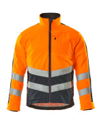 15503-259-14010 Fleecejakke - hi-vis oransje/mørk marine