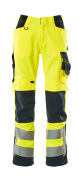 15579-860-14010 Bukser med knelommer - hi-vis oransje/mørk marine