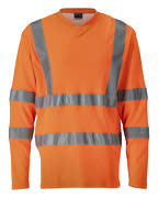 18281-995-14 T-skjorte, langermet - hi-vis oransje