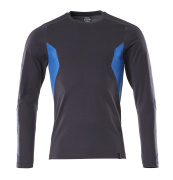 18381-959-01091 T-skjorte, langermet - mørk marine/azurblå
