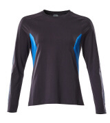 18391-959-01091 T-skjorte, langermet - mørk marine/azurblå