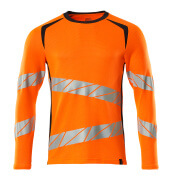19081-771-14010 T-skjorte, langermet - hi-vis oransje/mørk marine