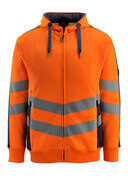 50138-932-14010 Hettegenser med glidelås - hi-vis oransje/mørk marine