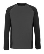 50568-959-1809 T-skjorte, langermet - mørk antrasitt/svart